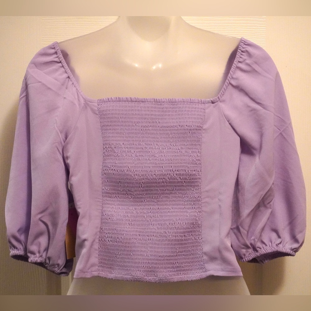 NWT Riley & Rae Puff Sleeve Top - Picture 4 of 5